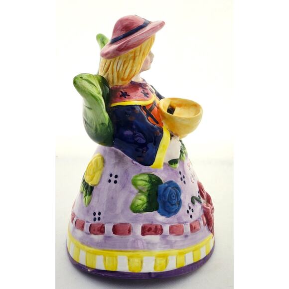 BANK-GARDEN ANGEL-"SPARE CHANGE"-Floral/Leaves-Bottom Stopper-Unique-Shelf Decor - Picture 4 of 11